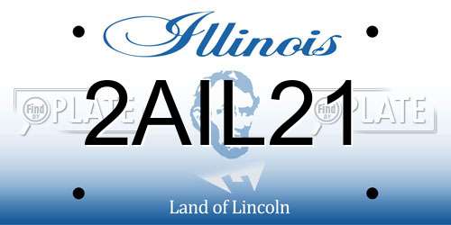2AIL21 Illinois License Plate