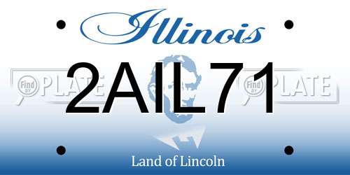2AIL71 Illinois License Plate