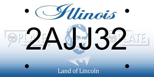 2AJJ32 Illinois License Plate