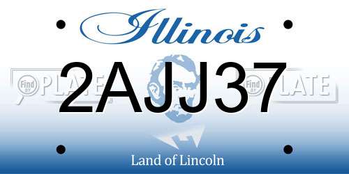 2AJJ37 Illinois License Plate