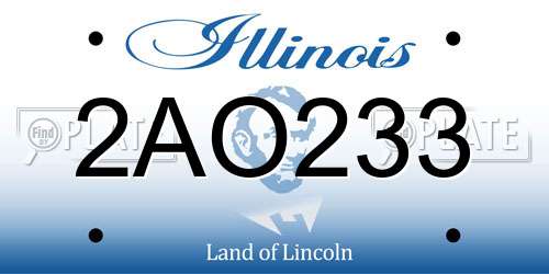 2AO233 Illinois License Plate
