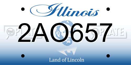 2AO657 Illinois License Plate