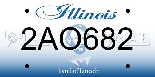 2AO682 Illinois License Plate