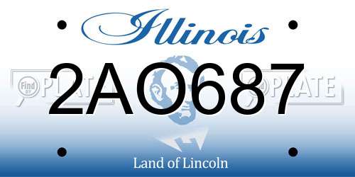 2AO687 Illinois License Plate