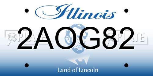 2AOG82 Illinois License Plate