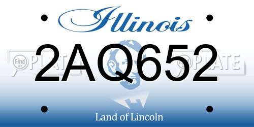 2AQ652 Illinois License Plate