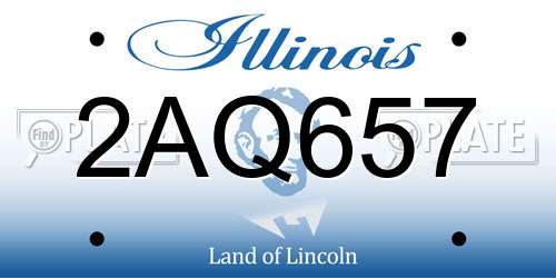 2AQ657 Illinois License Plate