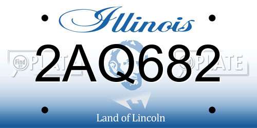 2AQ682 Illinois License Plate