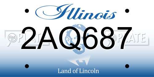 2AQ687 Illinois License Plate