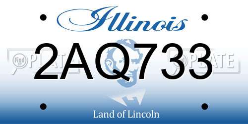 2AQ733 Illinois License Plate