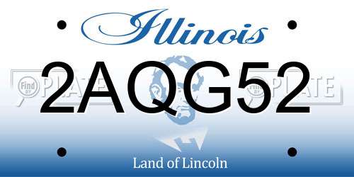 2AQG52 Illinois License Plate