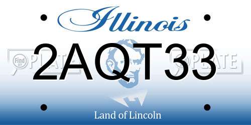 2AQT33 Illinois License Plate
