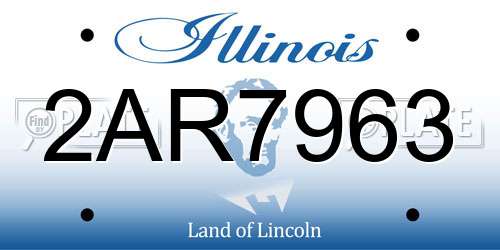 2AR7963 Illinois License Plate