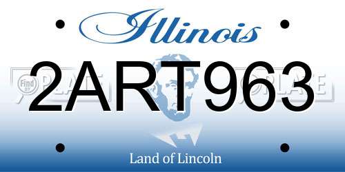 2ART963 Illinois License Plate