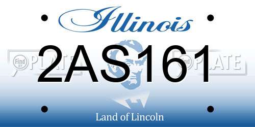 2AS161 Illinois License Plate