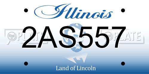 2AS557 Illinois License Plate