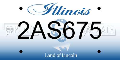 2AS675 Illinois License Plate