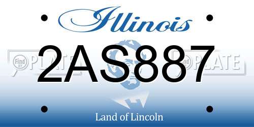 2AS887 Illinois License Plate