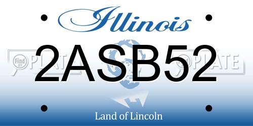 2ASB52 Illinois License Plate