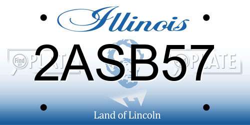 2ASB57 Illinois License Plate