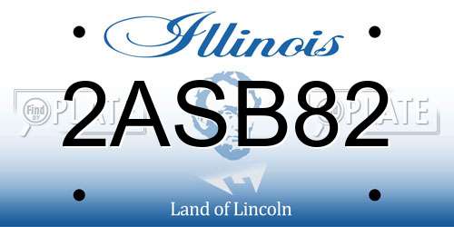 2ASB82 Illinois License Plate