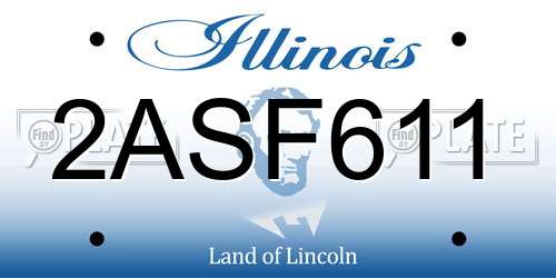 2ASF611 Illinois License Plate