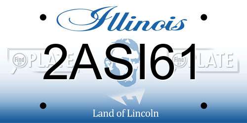 2ASI61 Illinois License Plate
