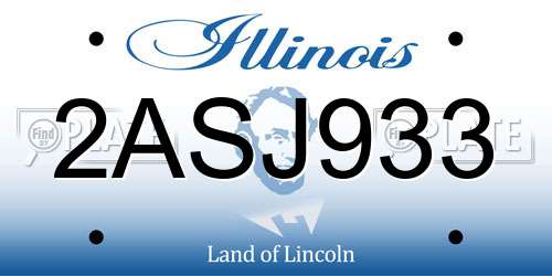 2ASJ933 Illinois License Plate