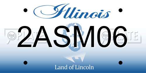 2ASM06 Illinois License Plate