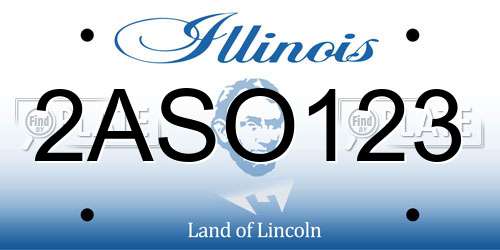 2ASO123 Illinois License Plate