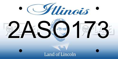 2ASO173 Illinois License Plate