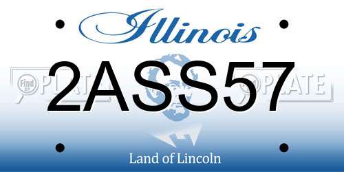 2ASS57 Illinois License Plate
