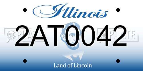 2AT0042 Illinois License Plate