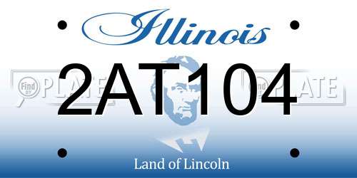 2AT104 Illinois License Plate