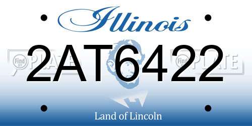 2AT6422 Illinois License Plate