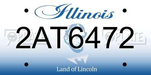 2AT6472 Illinois License Plate