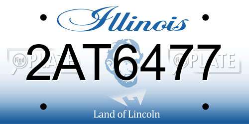 2AT6477 Illinois License Plate