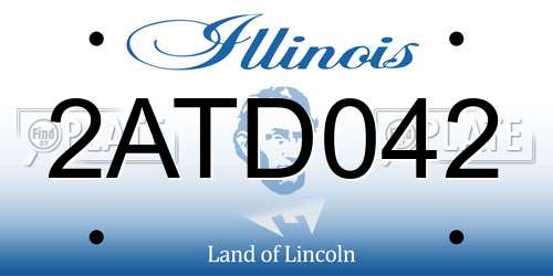 2ATD042 Illinois License Plate
