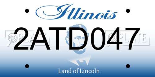2ATD047 Illinois License Plate