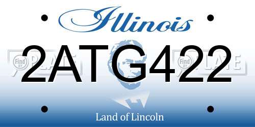 2ATG422 Illinois License Plate