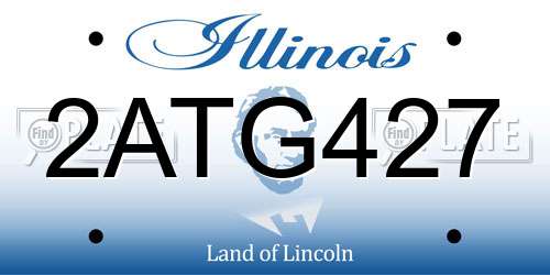 2ATG427 Illinois License Plate