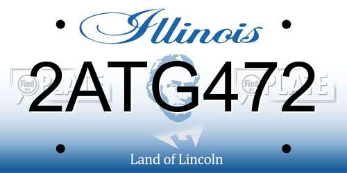 2ATG472 Illinois License Plate