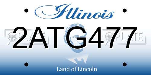 2ATG477 Illinois License Plate