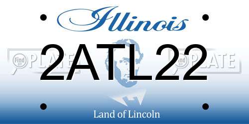 2ATL22 Illinois License Plate