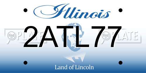 2ATL77 Illinois License Plate