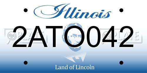 2ATO042 Illinois License Plate
