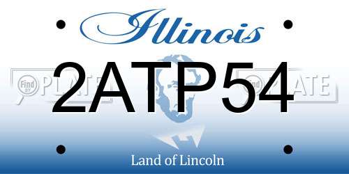 2ATP54 Illinois License Plate