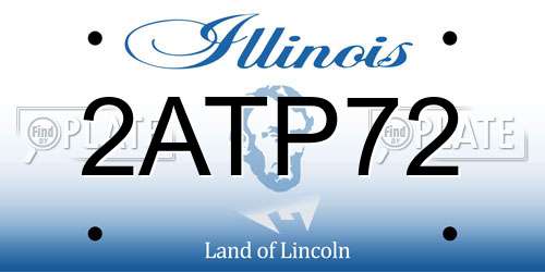 2ATP72 Illinois License Plate