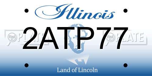 2ATP77 Illinois License Plate