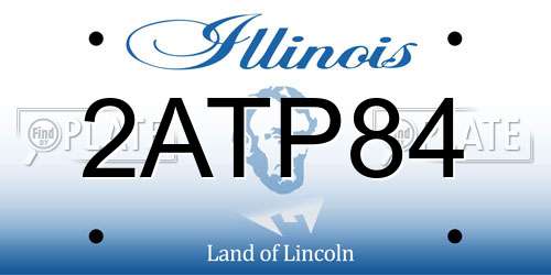 2ATP84 Illinois License Plate